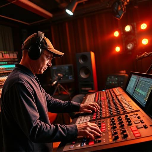 Engineer Mixing Tracks
